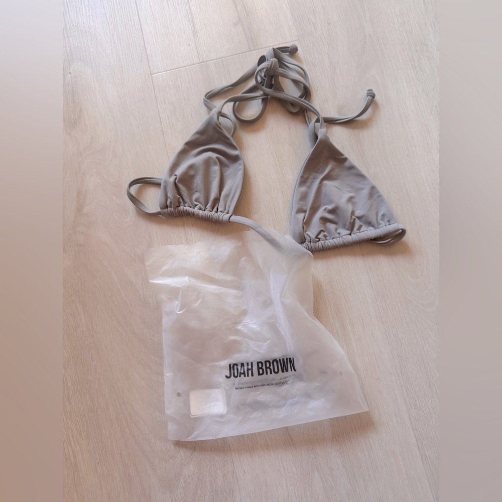 Joah Brown Stone Bikini Top Small